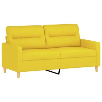Tweezitsbank 140 cm stof lichtgeel 2