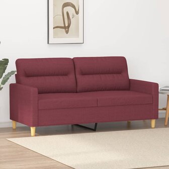 Tweezitsbank 140 cm stof wijnrood 1