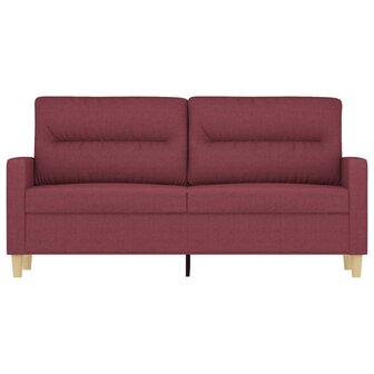 Tweezitsbank 140 cm stof wijnrood 3