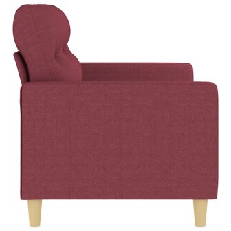 Tweezitsbank 140 cm stof wijnrood 4
