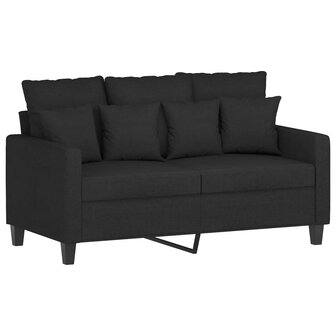 Tweezitsbank 120 cm stof zwart 2