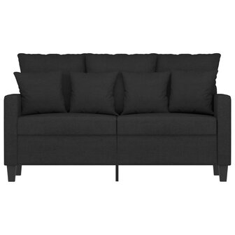 Tweezitsbank 120 cm stof zwart 3