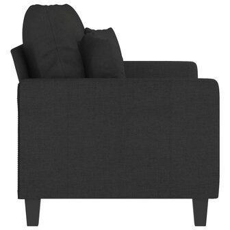Tweezitsbank 120 cm stof zwart 4