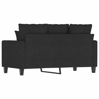 Tweezitsbank 120 cm stof zwart 5