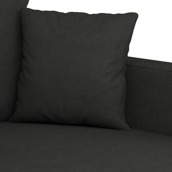 Tweezitsbank 120 cm stof zwart 6