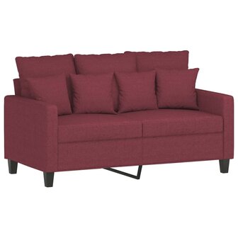 Tweezitsbank 120 cm stof wijnrood 2