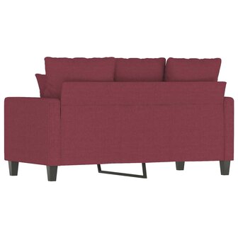 Tweezitsbank 120 cm stof wijnrood 5