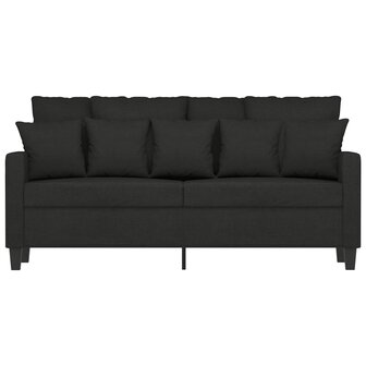 Tweezitsbank 140 cm stof zwart 3
