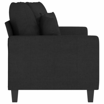 Tweezitsbank 140 cm stof zwart 4