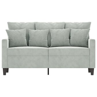 Tweezitsbank 120 cm fluweel lichtgrijs 3