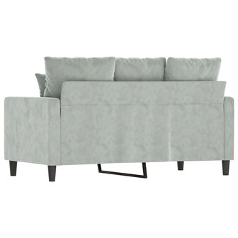 Tweezitsbank 120 cm fluweel lichtgrijs 5