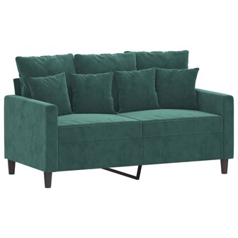 Tweezitsbank 120 cm fluweel donkergroen 2