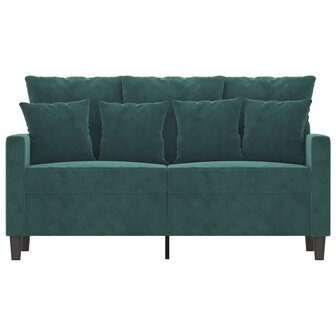 Tweezitsbank 120 cm fluweel donkergroen 3