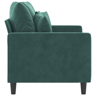 Tweezitsbank 120 cm fluweel donkergroen 4