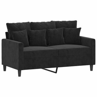 Tweezitsbank 120 cm fluweel zwart 2
