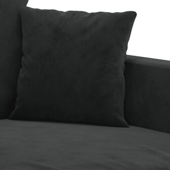Tweezitsbank 120 cm fluweel zwart 6