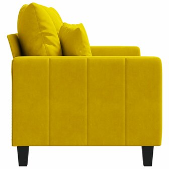 Tweezitsbank 120 cm fluweel geel 5