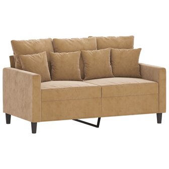 Tweezitsbank 120 cm fluweel bruin 2
