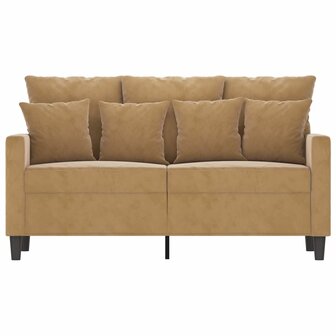 Tweezitsbank 120 cm fluweel bruin 3