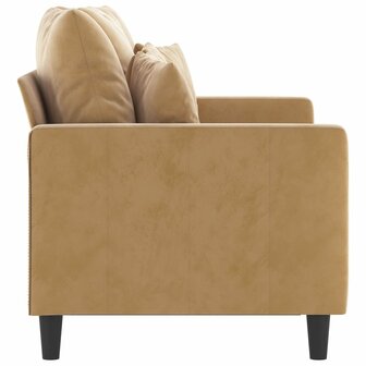 Tweezitsbank 120 cm fluweel bruin 4