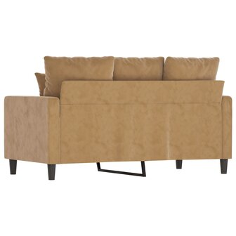 Tweezitsbank 120 cm fluweel bruin 5
