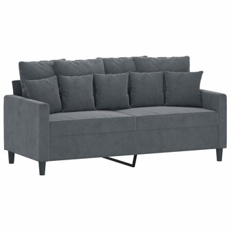Tweezitsbank 140 cm fluweel donkergrijs 2