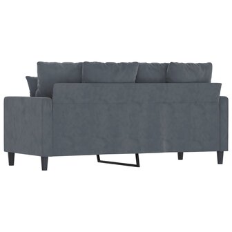 Tweezitsbank 140 cm fluweel donkergrijs 5