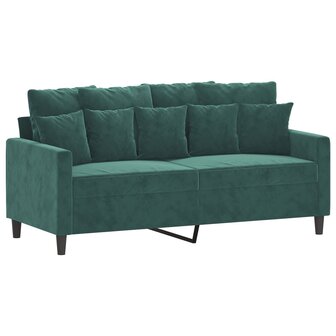 Tweezitsbank 140 cm fluweel donkergroen 2