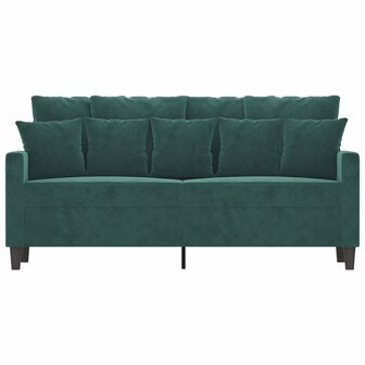 Tweezitsbank 140 cm fluweel donkergroen 3