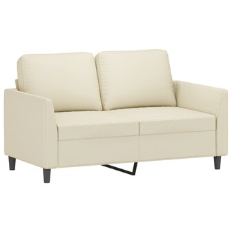 Tweezitsbank 120 cm kunstleer cr&egrave;mekleurig 2