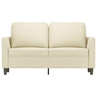 Tweezitsbank 120 cm kunstleer cr&egrave;mekleurig 3