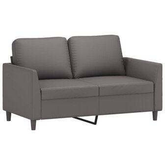 Tweezitsbank 120 cm kunstleer grijs 2