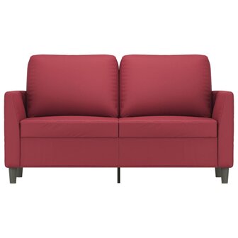 Tweezitsbank 120 cm kunstleer wijnrood 3