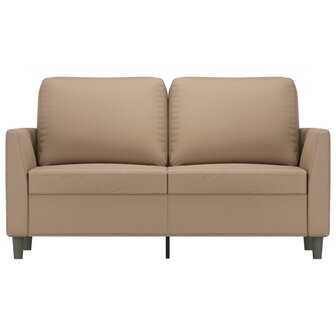 Tweezitsbank 120 cm kunstleer cappuccinokleurig 3