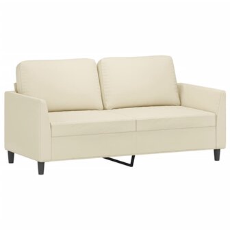 Tweezitsbank 140 cm kunstleer cr&egrave;mekleurig 2