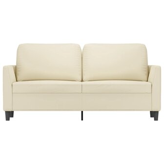 Tweezitsbank 140 cm kunstleer cr&egrave;mekleurig 3