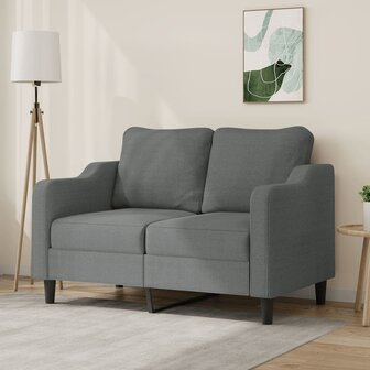 Tweezitsbank 120 cm stof donkergrijs 1