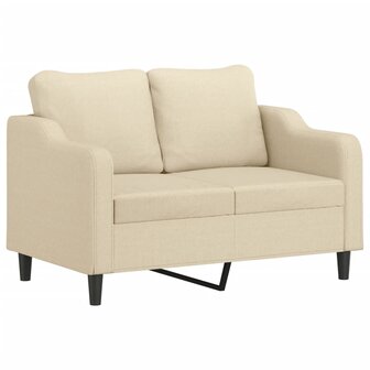 Tweezitsbank 120 cm stof cr&egrave;mekleurig 2