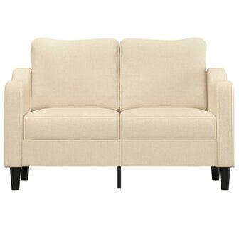 Tweezitsbank 120 cm stof cr&egrave;mekleurig 3