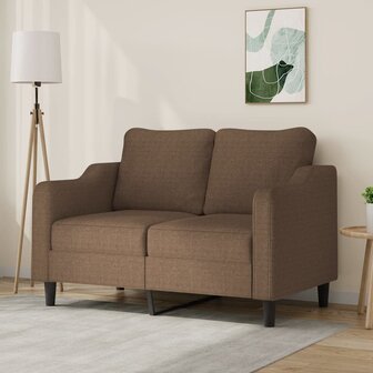 Tweezitsbank 120 cm stof bruin 1
