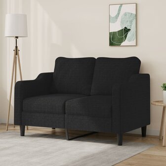 Tweezitsbank 120 cm stof zwart 1