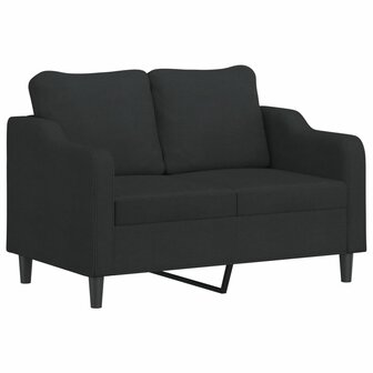 Tweezitsbank 120 cm stof zwart 2
