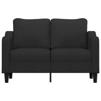 Tweezitsbank 120 cm stof zwart 3