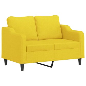 Tweezitsbank 120 cm stof lichtgeel 2