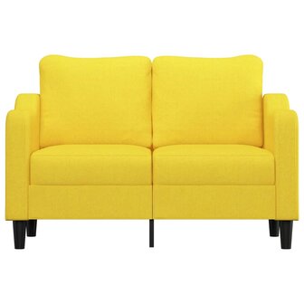 Tweezitsbank 120 cm stof lichtgeel 3