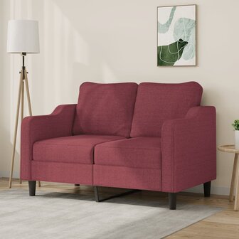 Tweezitsbank 120 cm stof wijnrood 1