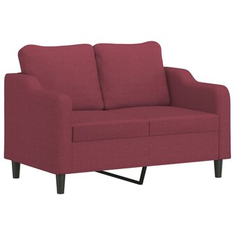 Tweezitsbank 120 cm stof wijnrood 2