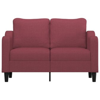 Tweezitsbank 120 cm stof wijnrood 3