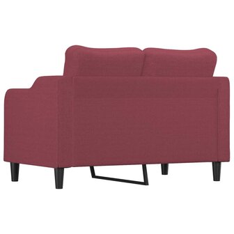 Tweezitsbank 120 cm stof wijnrood 5