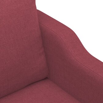 Tweezitsbank 120 cm stof wijnrood 6
